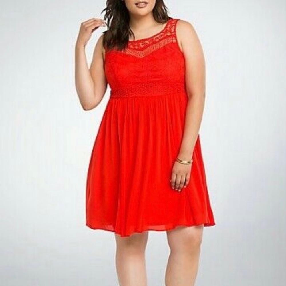 Torrid Plus Size Size 16 Red Valentines Dress - Picture 1 of 6